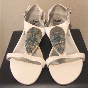 🖤 White embellished Bellini sandals 7